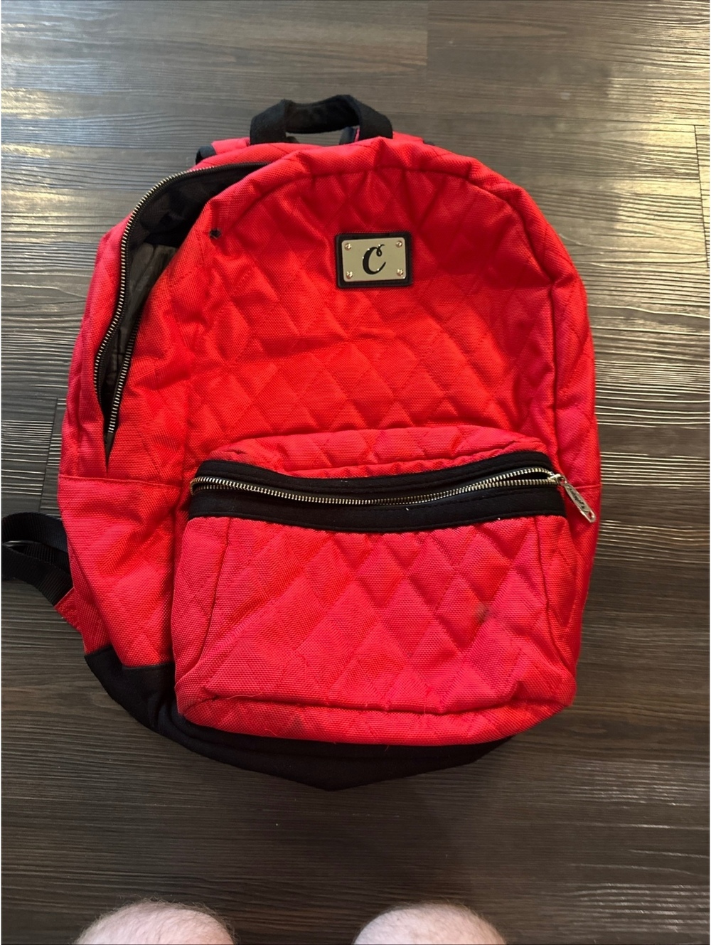 SMELL PROOF COOKIES V3 QUILTED BACKPACK DOUBLE ZIPPER RED